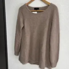 新品未使用　UNTITLED ウール混　長袖ニット　ブラウン　サイズ2 ラメ入り