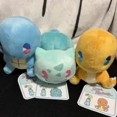 ポケモンセンター　ぬいぐるみ　カントー　御三家　ヒトカゲ　ゼニガメ　フシギダネ ポケモンセンター ぬいぐるみ カントー 御三家 ヒトカゲ ゼニガメ