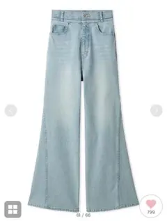 SNIDEL Sustainableストレッチフレアデニムパンツ