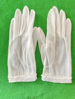 再お値下げしました！　ウエディング　　パール付きショートグローブ