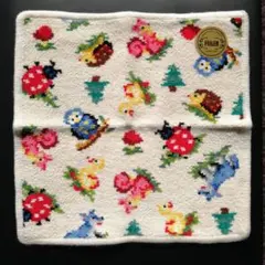 【新品・未使用】フェイラー　タオルハンカチ　ハイジフレンズフォレスト　アイボリー