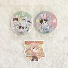 BTS　TinyTAN　まんまる焼き　ステッカー　JIN　2枚プラスおまけ