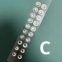 耳ツボジュエリー　20粒　ラインストーン　3サイズ　シルバー