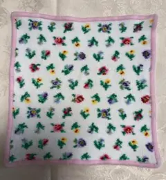 フェイラー花柄 ハンカチ 約　白