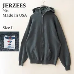 カ*ズ様 90s JERZEES NuBlend USA製 ジップパーカー グレのサムネイル