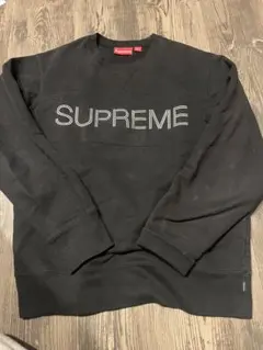 00s Supreme 王冠ロゴ スウェット シュプリーム ネイビー トレーナ 