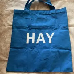 値下げ　未使用　HAY ロゴ入り 青 トートバッグ