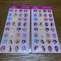 正規品　ディズニープリンセス　ストーンシール　2枚セット　立体シール