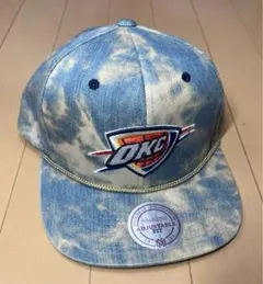 mitchell and ness okc thunder キャップ　タイダイ柄