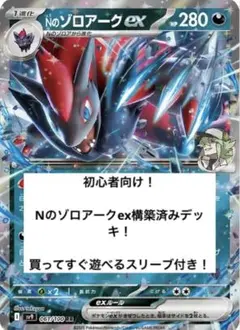 初心者向き！買ってすぐに遊べるNのゾロアークex構築済みデッキ！(スリーブ付き)