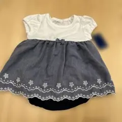 ☆未使用品☆エルフィンドール　花柄刺繍ロンパース 70