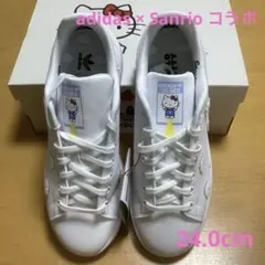 ☆584☆完全未使用ハローキティー好き必見！adidasコラボスニーカー24.0