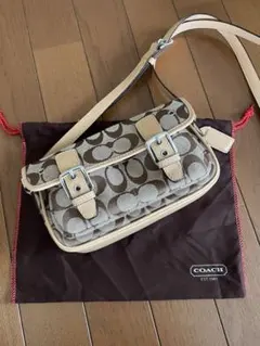COACH 6844 ショルダーバッグ シグネチャー キャンバス ベルトデザイン