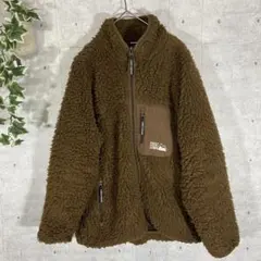 FIRST DOWN ジャケット ボア フリース ブラウン アウトドア 古着