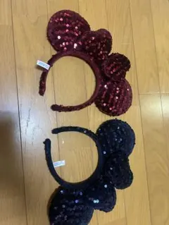 ミニーマウス耳カチューシャ2個セット