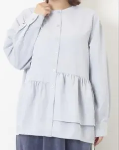 Samansa Mos2 SM2 切替ギャザーブラウス