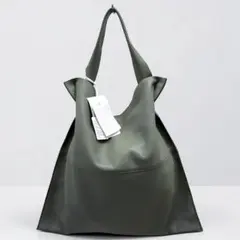 未使用 ジルサンダー XIAO レザートートバッグ タグ付き カーキのサムネイル
