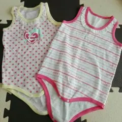 新品未使用☆95レース付ロンパース