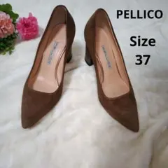 【オシャレ☆かわいい☆PELLICO】ブラウン　スエードパンプス　サイズ37のサムネイル