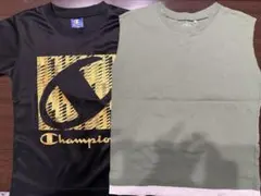Champion チャンピオン　Tシャツ ブラック タンクトップ　カーキのサムネイル