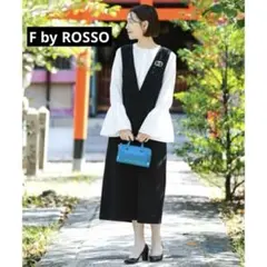 F by ROSSO　ポンチジャンパーワンピース／アーバンリサーチ ロッソ　黒