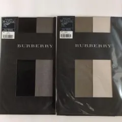 BURBERRY ストッキング M-L ブラック シルバーミンク