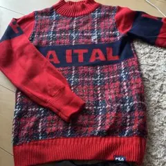 FILA チェック柄セーター M