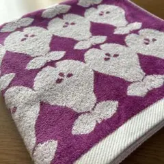 新品　今治　タオル　バスタオル　紫　 洋梨柄