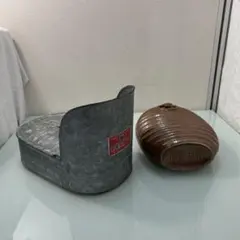 ☆昭和レトロ　ブリキ製のオマルと陶器製　福福湯たんぽ　 瀬828☆