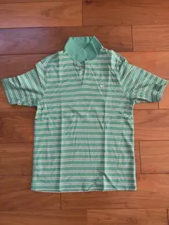 Nike Golf 緑 ストライプ ポロシャツ