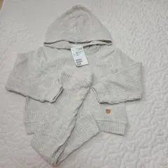 H&M フード付きトレーナー 2T ライトベージュ