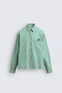 プルートストライプパッチシャツ ZARA X DISNEY Mサイズ　新品未使用