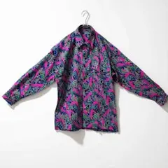 【90s感満載】HARDY AMIES SPORT 総柄 長袖シャツのサムネイル