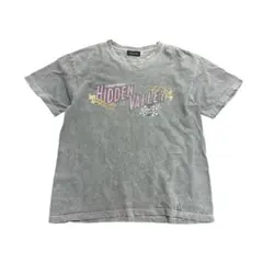 プリントTシャツ ビッグ　フェード　古着　グレー　FREE 8Sa