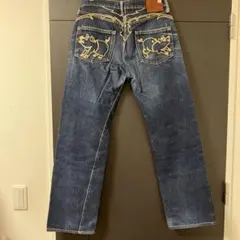 ステュディオ ダルチザン デニムパンツ 豚刺繍入り