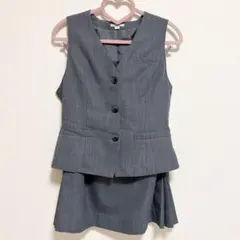 オンワード 事務服 制服 オフィス 上下 セット ベスト スカート スーツ ジレのサムネイル