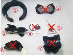 100：ヘアアクセサリーなど　2点セット　黒・紺系