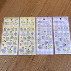 ポケモン キラキラシール　4枚セット　ポケピース　セリア　プチプチシール