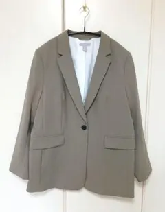 ​[美品] H&M テーラードジャケット グレージュ レディース Lサイズ相当