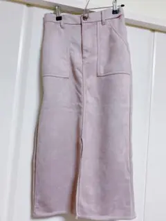 スエードスカート★美品★ 膝丈スカート ストレート