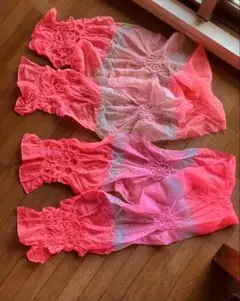 ピンクとオレンジの兵児帯 2枚セット