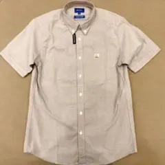 BEAMS ストレッチオックスフォードワンポイントミニボタンダウンシャツ