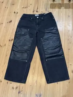 レザーパンツ ワイド