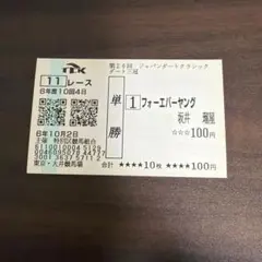 ジャパンダートクラシック2024 フォーエバーヤング 現地単勝馬券