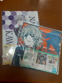 エヴァンゲリヲン 一番くじ 渚カヲル クリアファイル&ステッカー タオルアソート