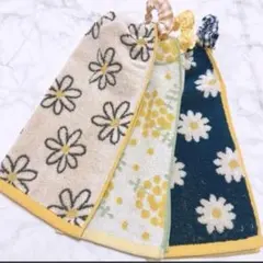 おりこうエプロン 花 3枚 女の子 エプロン スタイ タオル