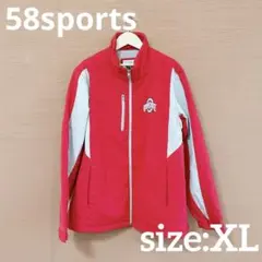 58sports オハイオ州立大学 ウォームアップジャケット レッド　XL