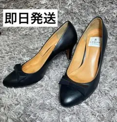 LANVIN ブラックレザー ハイヒールパンプスのサムネイル