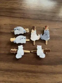 猫デザイン ヘアピン 6個セット