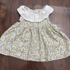petit main 花柄レース襟トップス 80センチ